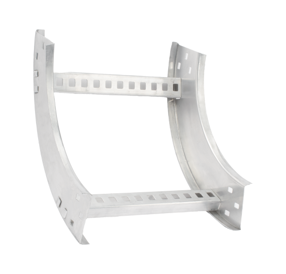 Curva Vertical Interior de Aluminio 90° - Soporte para Cableado Estructurado