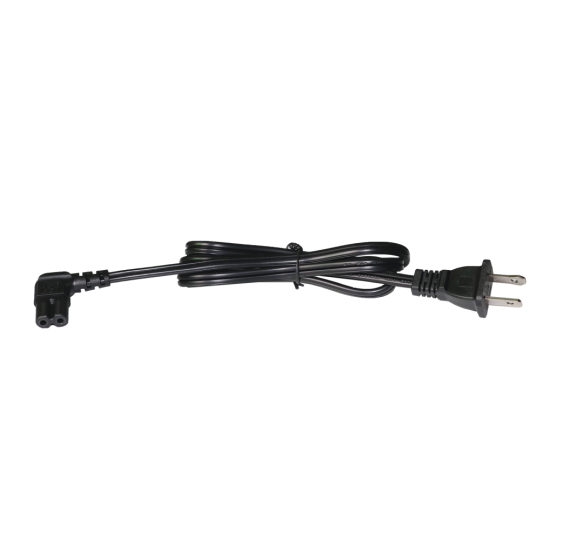 Cable de Alimentación Eléctrica para 120-240 Vca / 1 Metro / 2 Clavijas tipo Americano / Conector en Forma tipo L