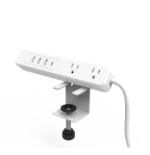 Multicontacto con Montaje para Escritorio / Carga Rápida para 65 W / 3 x Nema 5-15P / 2 x USB-A (5V a3A) / 1 x USB-C