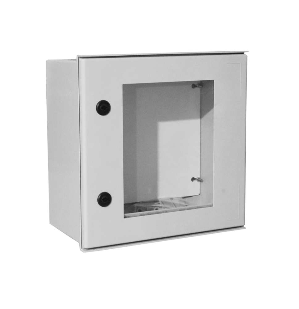 Gabinete de Poliéster IP65 Puerta Transparente, Uso en Intemperie (400 x 400 x 200 mm) con Placa Trasera Interior de