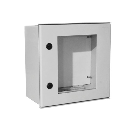 Gabinete de Poliéster IP65 Puerta Transparente, Uso en Intemperie (400 x 400 x 200 mm) con Placa Trasera Interior de