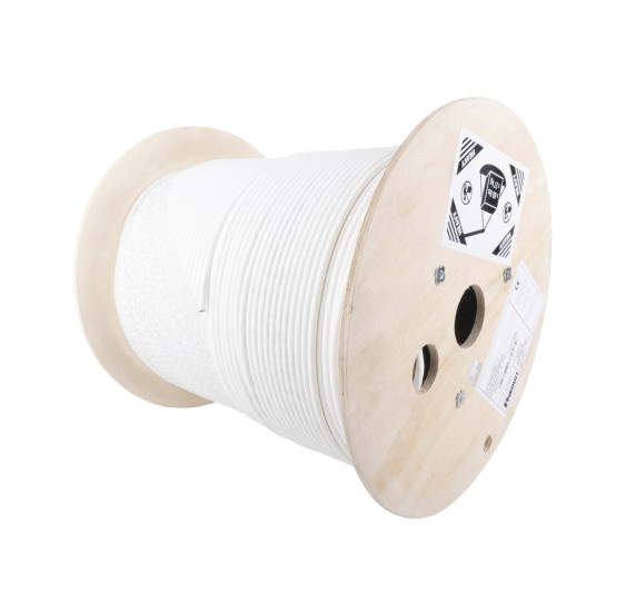 Bobina de Cable Blindado S/FTP Cat7 4 Pares - 500 Metros Blanco