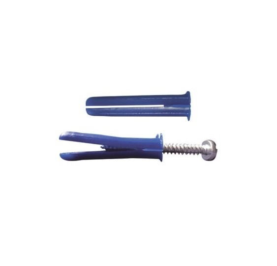 Paquete de 6 taquetes azul 2" y 6 tornillos 12mm x 2" (1105-05002)