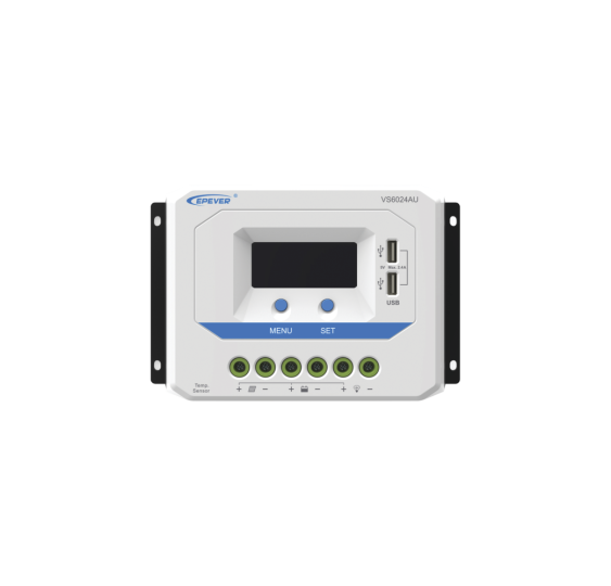 Controlador Solar de Carga PWM 12/24V 60 A, Salida USB, con Display