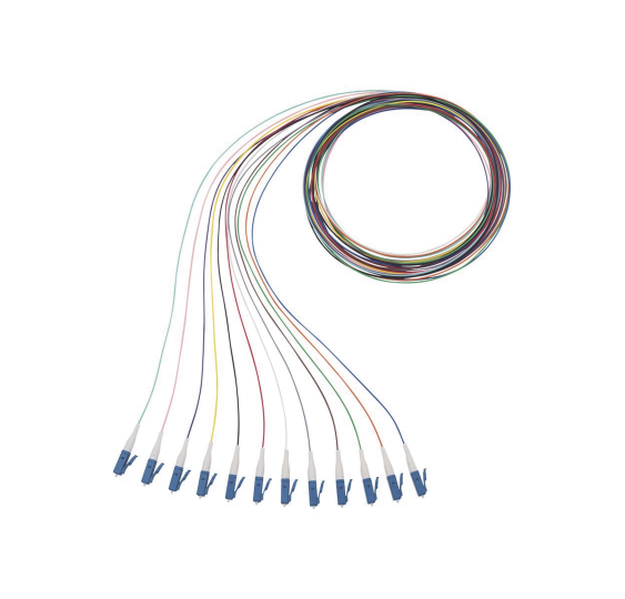 Kit de 12 Pigtails Conector LC Monomodo 9/125 OS2 1 Metro - Fibra Óptica