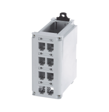 Panel de Parcheo Modular para Cobre, Blindado, 8 Puertos - Riel DIN