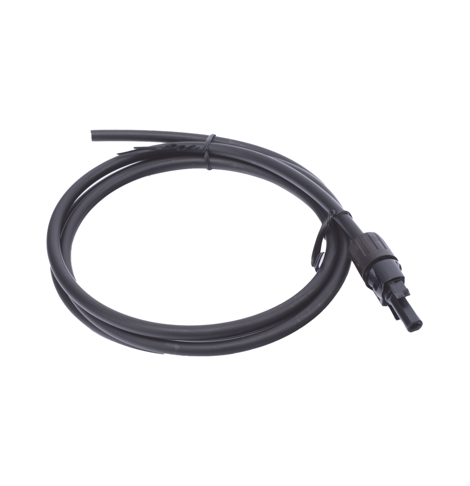 Cable Fotovoltaico 1.5 m, Negro, Calibre 10 AWG con Terminal MC4-H en un Extremo