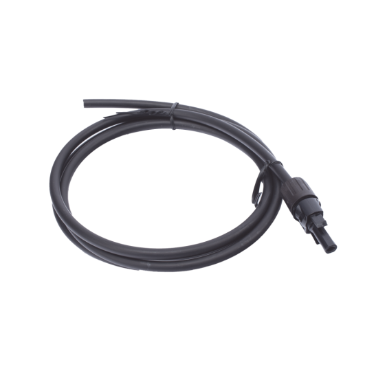 Cable Fotovoltaico 1.5 m, Negro, Calibre 10 AWG con Terminal MC4-H en un Extremo