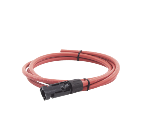 Cable Fotovoltaico, 1.5 m, Rojo, Calibre 10 AWG con Terminal MC4-M en un Extremo