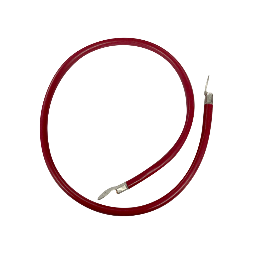 Cable para Baterías  1 m, Rojo, Calibre 2 AWG con Terminales de Ojo en Ambos Extremos