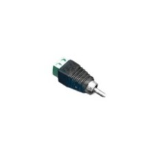 Adaptador RCA MACHO Tipo Jack Polarizado / Terminales Tipo Tornillo / Polarizado (+/-) / Recomendado para Video y AUDIO