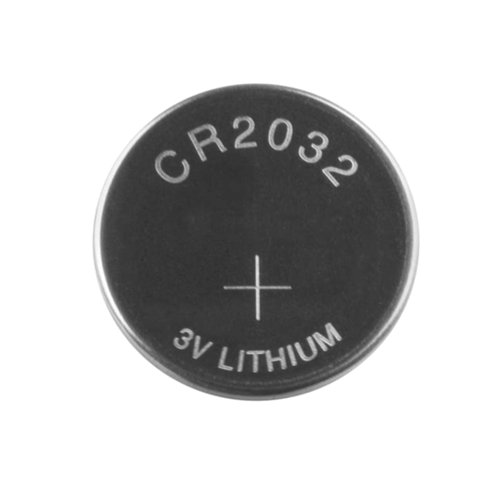 Batería de litio CR2032 de 3 V a 225 mAh (No recargable)