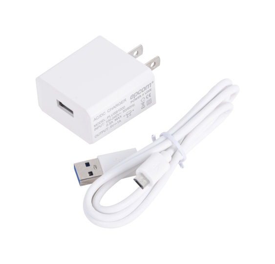 Cargador Micro-USB Profesional de 1 Puerto / 5 VCC / 1 Amper Para Smartphones y Tablets / Voltaje de Entrada de 100-240