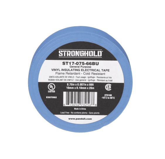 Cinta Eléctrica STRONGHOLD para Aislar, de PVC, Uso General Reparación y Mantenimiento, Grosor de 0.18mm (7 mil), Ancho