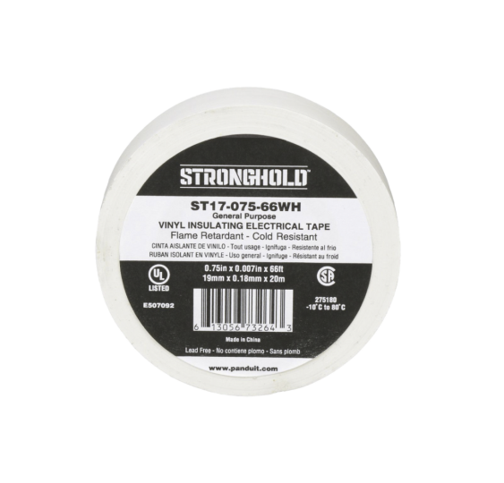 Cinta Eléctrica STRONGHOLD para Aislar, de PVC, Uso General Reparación y Mantenimiento, Grosor de 0.18mm (7 mil), Ancho