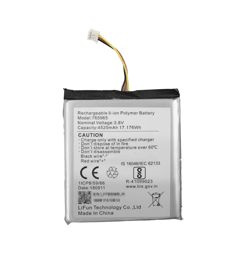 Batería de Respaldo para Panel de Alarma Hikvision / 4520 mAh / Compatible con Paneles AX PRO - AX HUB - Hibrido