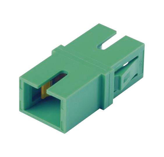 Módulo Acoplador SC/APC Simplex, Para Fibra Monomodo, Color Verde