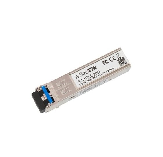 Transceptor MiniGbic SFP 1.25G LC Duplex para fibra Mono Modo 20 KM