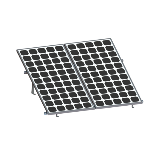 Montaje para Panel Solar, Riel "8" de 2700mm para Módulos con Espesor de 35mm, Velocidad de Viento Máx. 136km/h