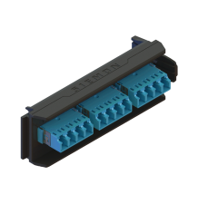 Placa Acopladora LightVerse - 6 Conectores Dúplex LC/UPC