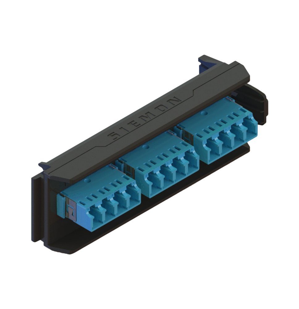 Placa Acopladora LightVerse - 6 Conectores Dúplex LC/UPC