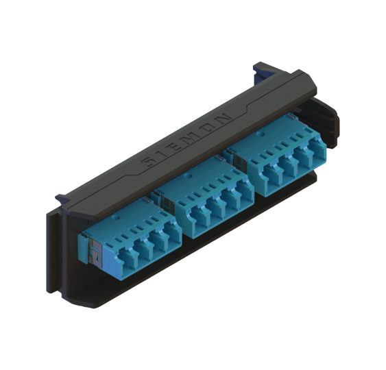 Placa Acopladora LightVerse - 6 Conectores Dúplex LC/UPC