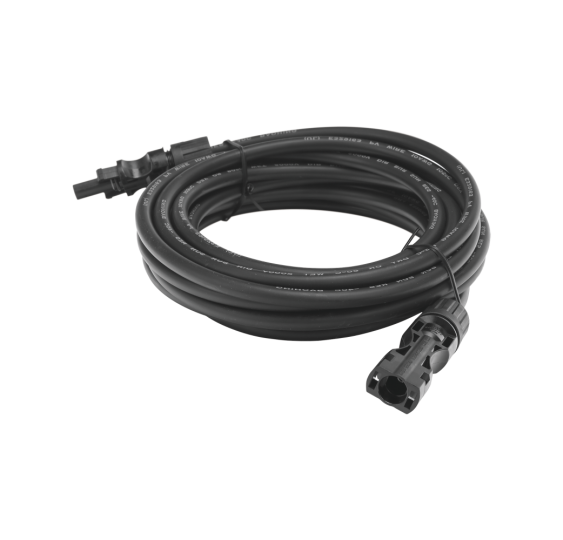 Cable Fotovoltaico 2.5 m, Negro, Calibre 10 AWG con Terminales MC4 en Ambos Extremos