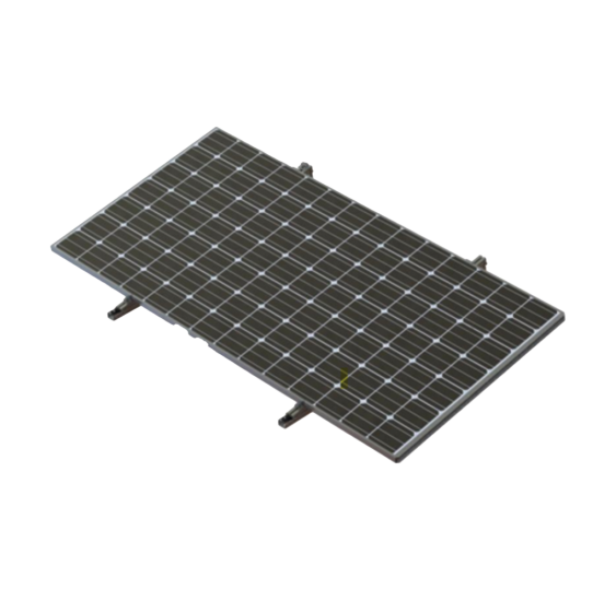 Montaje Para Piso de Concreto Para un Modulo Fotovoltaico  de 450 a 660W