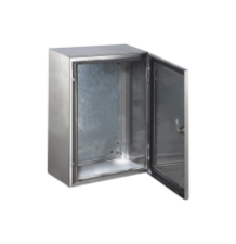 Gabinete de Acero Inoxidable IP66 Uso en Intemperie (200 x 300 x 150 mm) con Placa Interna Galvanizada.