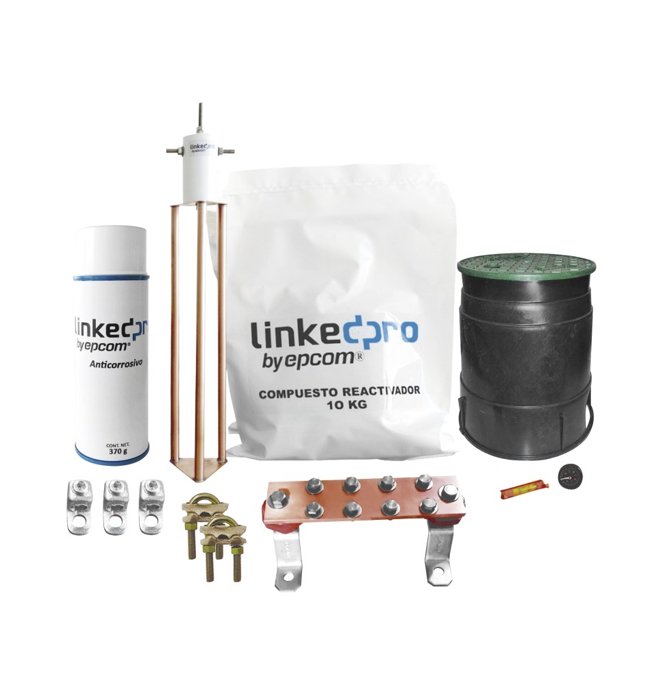 Kit de puesta a tierra LinkedPro, para protección de hasta 30 Amp.