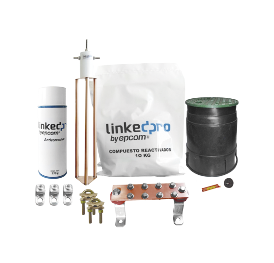 Kit de puesta a tierra LinkedPro, para protección de hasta 30 Amp.