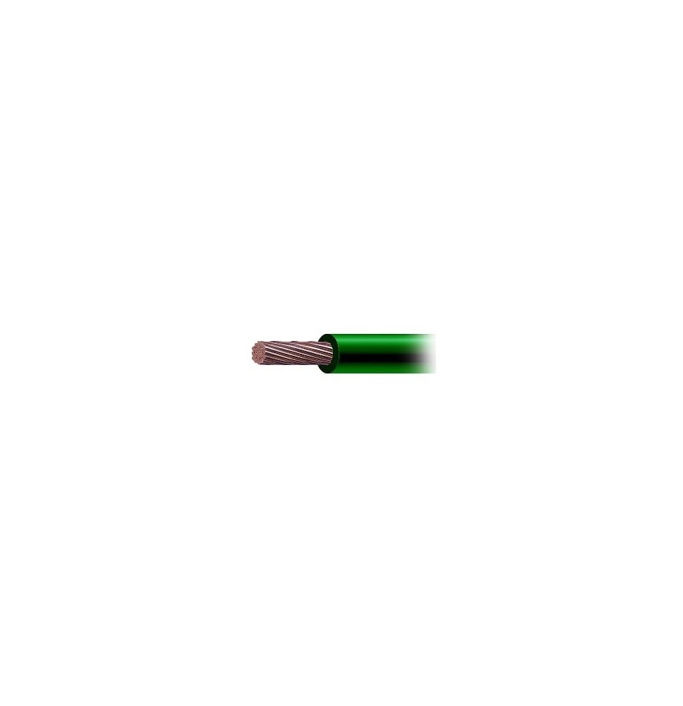 6 AWG / Cable Eléctrico / 1 Conductor /  Cobre /  Recubierto THW-LS / 19 Hilos / Color Verde / 100 metros