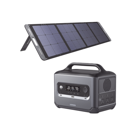 Kit de Estación de Energía Portátil 1200W (1024Wh) + Panel Solar Plegable de 200W