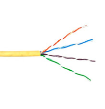 Bobina de Cable UTP Cat6 Riser 305 Metros Amarillo para Videovigilancia