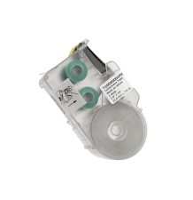 Casete de Etiquetas de Vinilo Negro sobre Blanco - 25.4 mm x 7.6 m