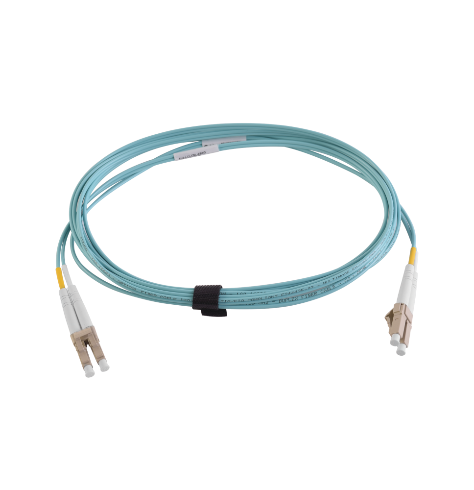 Jumper de Fibra Óptica XGLO OM3 LC-LC Duplex - 3 Metros Aqua