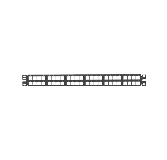 Panel de Parcheo Modular Keystone de 48 Puertos en 1U - Alta Densidad