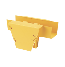 Accesorio en T FiberRunner 4x4 - Conexión Horizontal y Bajada Vertical 90º Amarillo