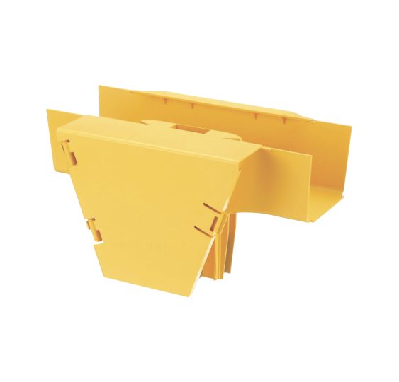 Accesorio en T FiberRunner 4x4 - Conexión Horizontal y Bajada Vertical 90º Amarillo