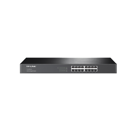 Switch Gigabit no administrable de 16 puertos 10/100/1000 Mbps para rack