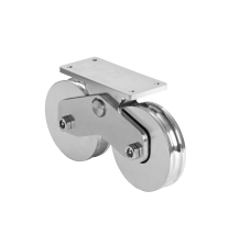 Rueda Doble de 16 cm - Control de Acceso para Puertas Corredizas