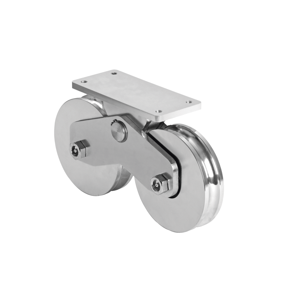 Rueda Doble de 16 cm - Control de Acceso para Puertas Corredizas