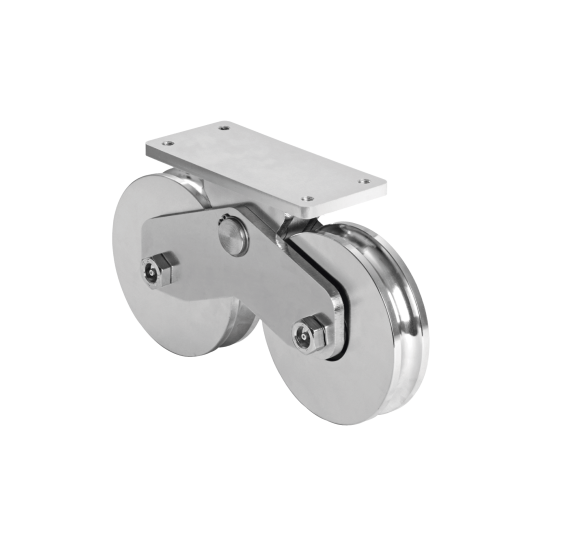 Rueda Doble de 16 cm - Control de Acceso para Puertas Corredizas