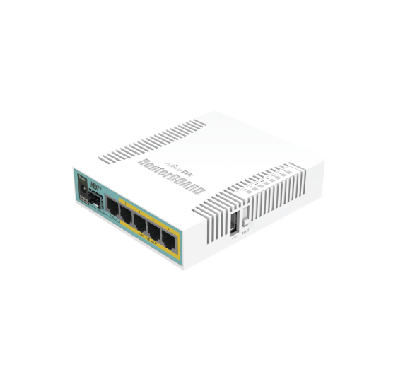 (hEX PoE) Routerboard 5 puertos Gigabit Ethernet PoE 802.3at, 1 Puerto USB