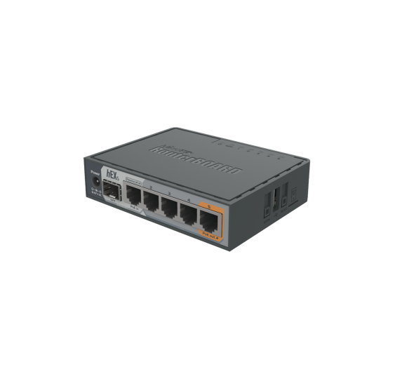 (hEX S) Router Dual Core, 5 puertos Gigabit, 1 Puerto SFP, PoE in, PoE Out