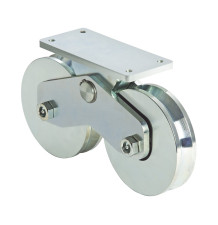 339V - Rueda Doble de 12 cm para Puertas Corredizas | Control de Acceso