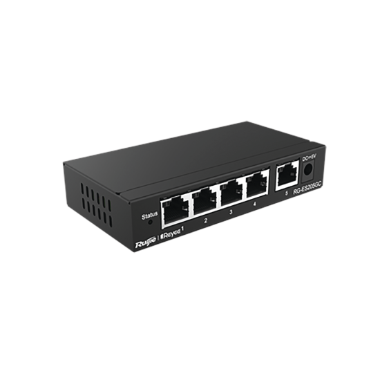 Switch Administrable con 5 puertos Gigabit, gestión gratuita desde la nube