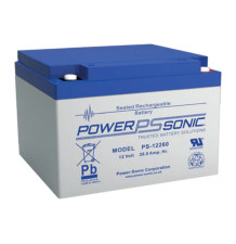 Batería 12V 26AH Power Sonic - Tecnología AGM/VRLA, 5 Años Vida Útil