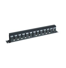 Organizador de Cables Horizontal de 1U para Rack de 19 con Cubierta Metálica