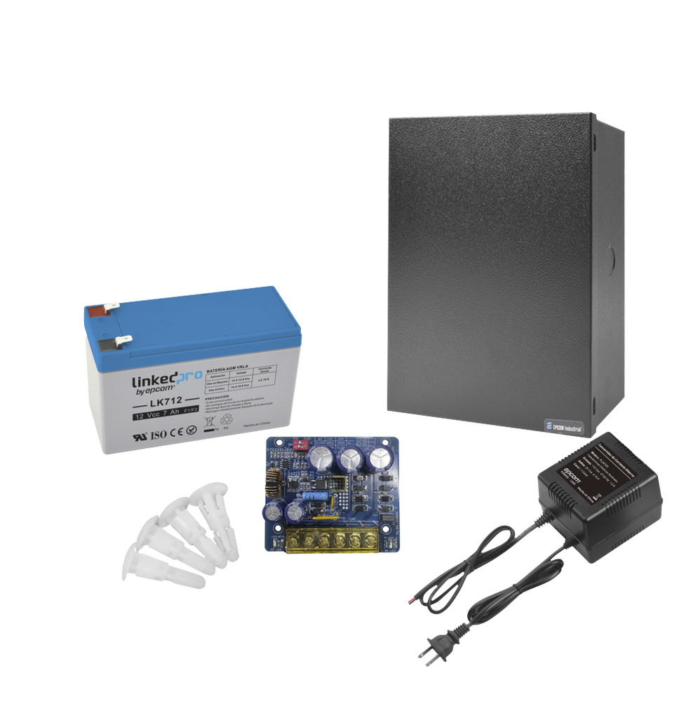 Kit de Fuente de Poder PLB3 con Batería de Respaldo LK712 - Control de Acceso